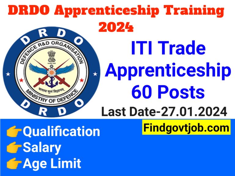 DRDO ITI Apprenticeship Training 2024-60 Posts