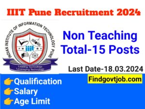 IIIT Pune Recruitment 2024
