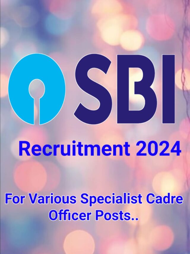 SBI Recruitment SCO 2024